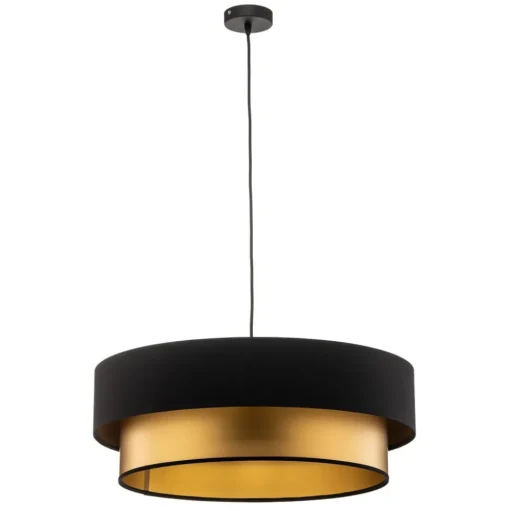Hanglamp Dorina, zwart/goud Ø 60cm