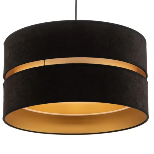 Hanglamp Duo, zwart/goud, Ø40cm, 1-lamp