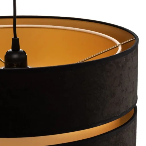 Hanglamp Duo, zwart/goud, Ø40cm, 1-lamp