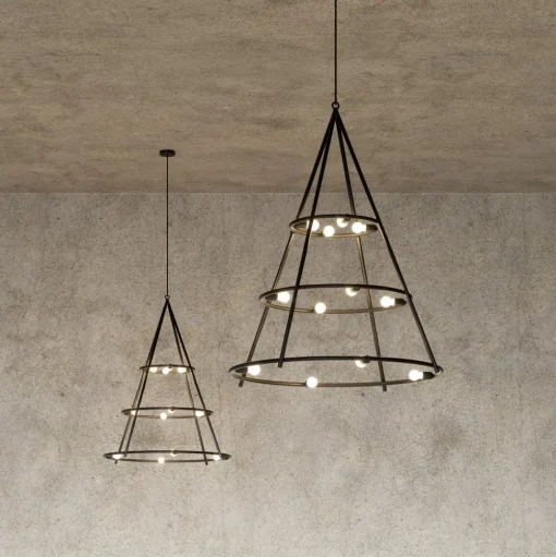 Hanglamp El Porís, Ø 120cm 12-lamps