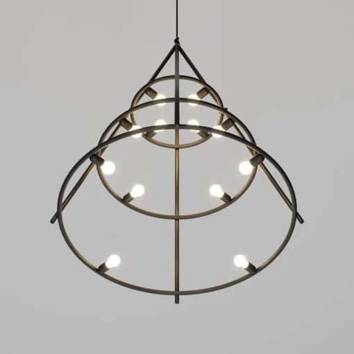 Hanglamp El Porís, Ø 120cm 12-lamps