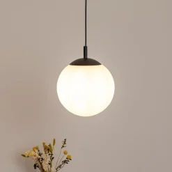 Hanglamp Esme, opaalglas, 1-lamp, Ø 25 cm