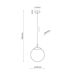 Hanglamp Esme, opaalglas, 1-lamp, Ø 25 cm