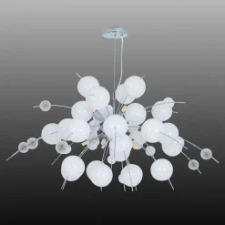Hanglamp Explosion in wit/chroom 98 cm