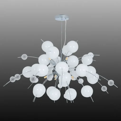 Hanglamp Explosion in wit/chroom 98 cm
