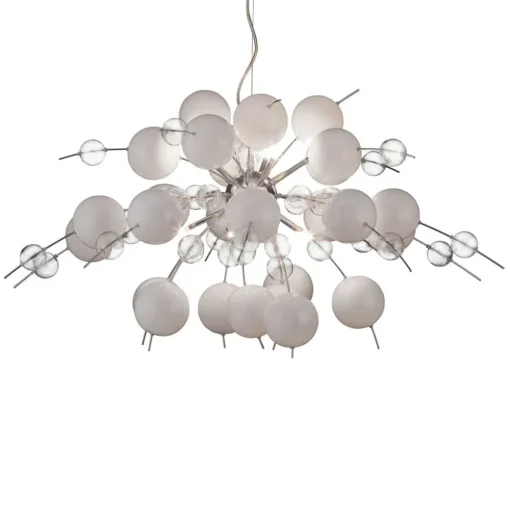 Hanglamp Explosion in wit/chroom 98 cm