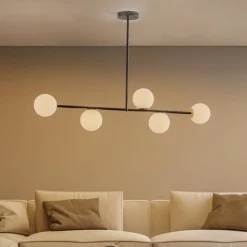 Hanglamp Gama 5, 5-lamps, zwart