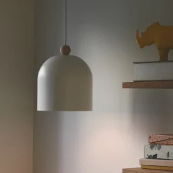 Hanglamp Gaston, kap van metaal, wit