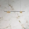 Hanglamp Genesis, aluminium zwart/goud, 5 x GU10, lengte 100 cm