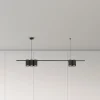 Hanglamp Genesis, aluminium, zwart, 5 x GU10, lengte 100 cm