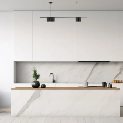 Hanglamp Genesis, aluminium, zwart, 5 x GU10, lengte 100 cm