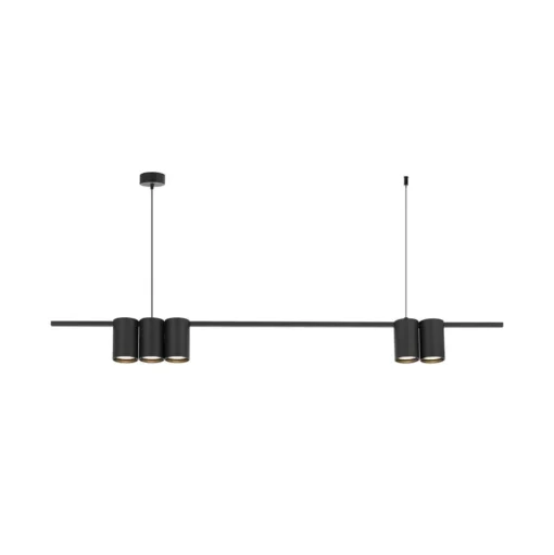 Hanglamp Genesis, aluminium, zwart, 5 x GU10, lengte 100 cm