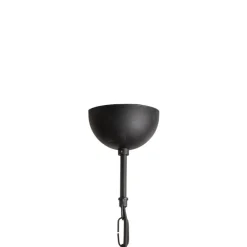 Hanglamp Gloriosa, glas, zwart, 15 lampjes