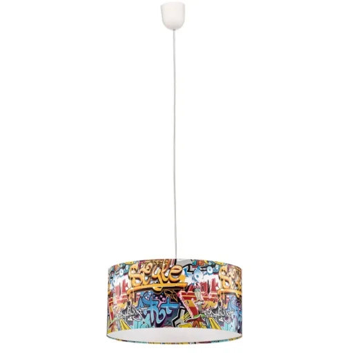 Hanglamp Graffiti met kleurrijke fotoprint