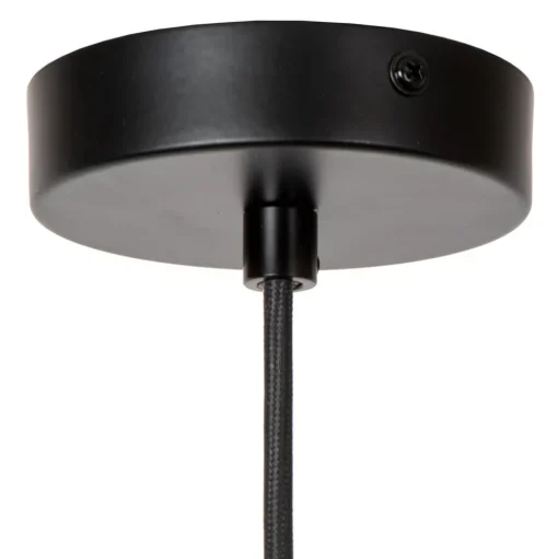 Hanglamp Joanet, Ø 16 cm, 1-lamp, glas, zwart