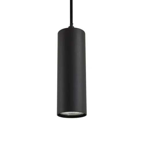 Hanglamp Joffrey, Ø 6 cm, zwart, metaal, GU10