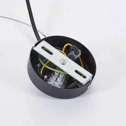 Hanglamp Jusra van zwart metaal, 1-lamp.