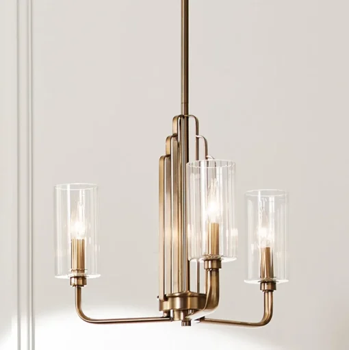 Hanglamp Kimrose, 3-lamp, messing
