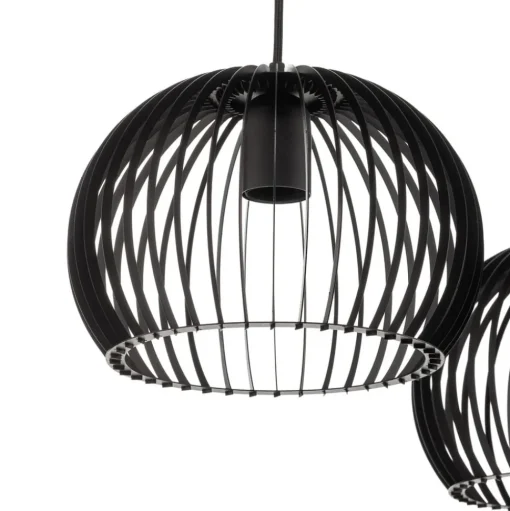 Hanglamp Larus van zwart staal, 2-lamps