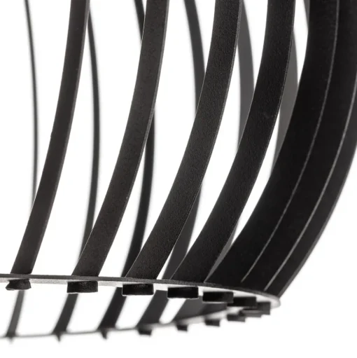 Hanglamp Larus van zwart staal, 2-lamps