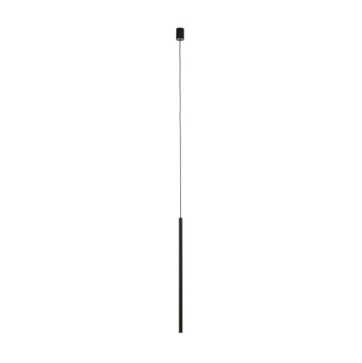 Hanglamp Las, 1-lamp, zwart, kap 75cm
