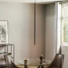 Hanglamp Las 1-lamp, zwart, kap 100cm