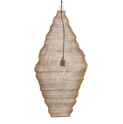 Hanglamp Lindby Eldric, Ø 46 cm, goudkleurig, ijzer, E27