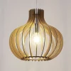 Hanglamp Lindby Sina, Ø 35 cm, hout, E27