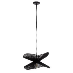 Hanglamp Lindby Valdorin, zwart, papier, Ø 40 cm, E27
