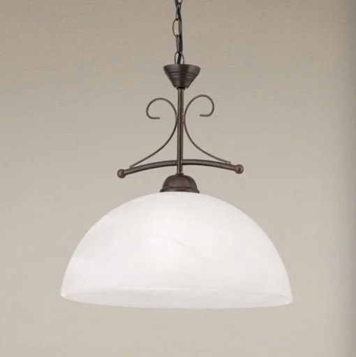 Hanglamp Marco met albastglas, 1-lamp