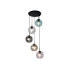 Hanglamp Mardi Gras II, 5-lamps, rond, zwart