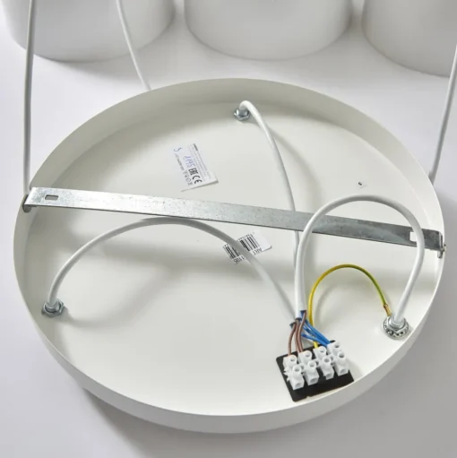 Hanglamp Noak 3-lamps rond wit/hout naturel