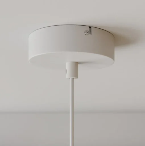 Hanglamp Noak, wit/hout naturel, Ø 17 cm
