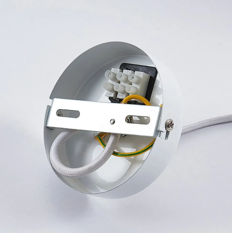 Hanglamp Ottavio van papieren vlechtwerk, wit