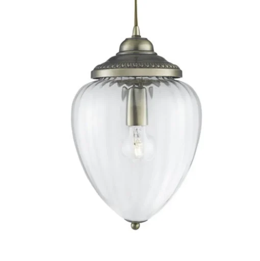 Hanglamp Pineapple, messing antiek