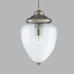 Hanglamp Pineapple, messing antiek