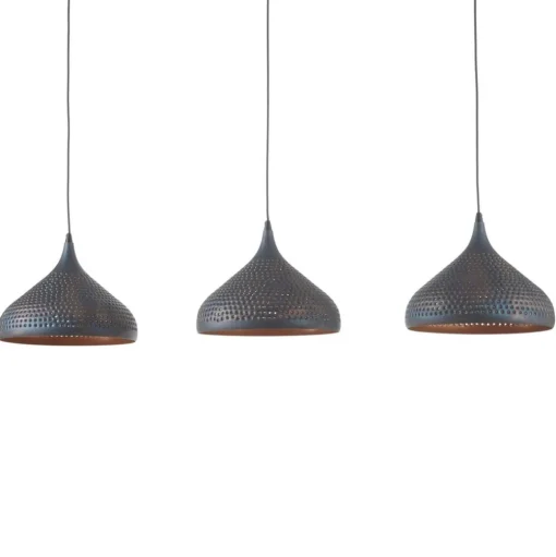 Hanglamp Punchray, 3-lamps trechtervormig