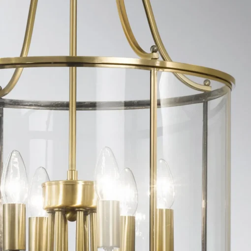 Hanglamp Rieka, ronde lantaarnvorm, 43 cm