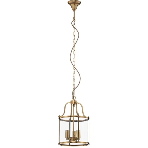 Hanglamp Rieka, ronde lantaarnvorm, 25 cm