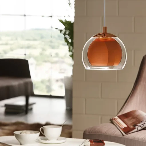 Hanglamp Rocamar 1-lamp in koper