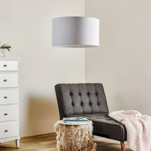 Hanglamp Roller, wit, Ø 45 cm