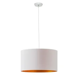 Hanglamp Roller, wit/goud, Ø 45 cm