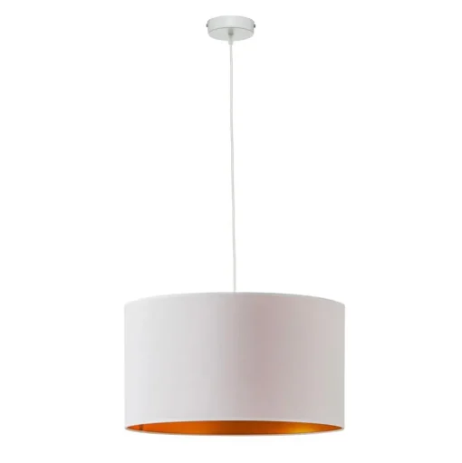 Hanglamp Roller, wit/goud, Ø 45 cm