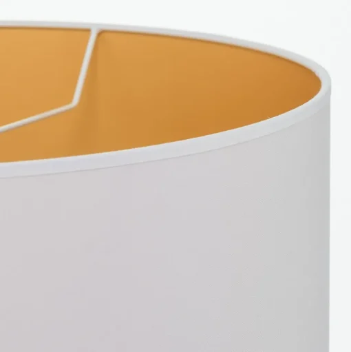 Hanglamp Roller, wit/goud, Ø 45 cm
