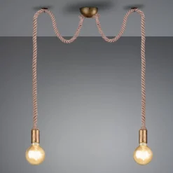 Hanglamp Rope met decoratieve kabel, 2-lamp