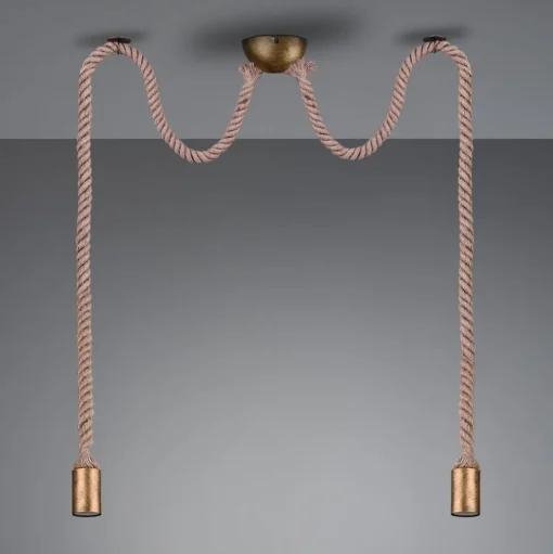 Hanglamp Rope met decoratieve kabel, 2-lamp