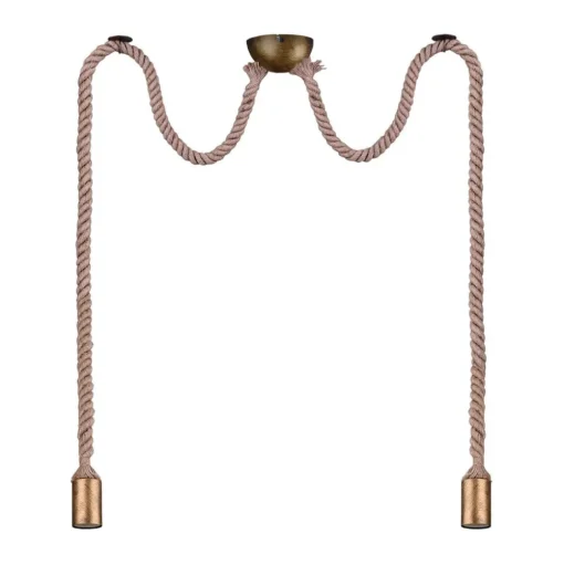 Hanglamp Rope met decoratieve kabel, 2-lamp