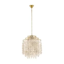 Hanglamp Ruben met kap van parelmoer schijven