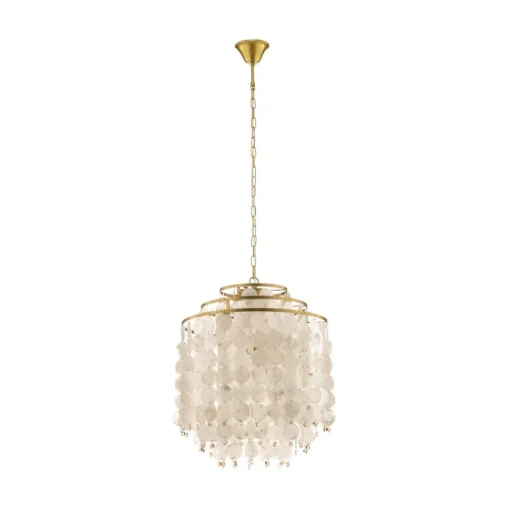 Hanglamp Ruben met kap van parelmoer schijven