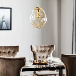 Hanglamp Sol, Ø 35cm, zwart/oranje